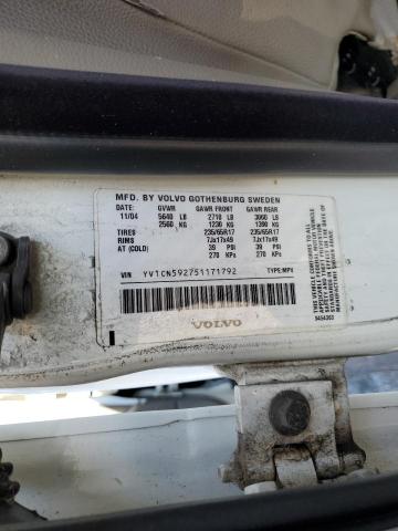 YV1CN592751171792 - 2005 VOLVO XC90 WHITE photo 13