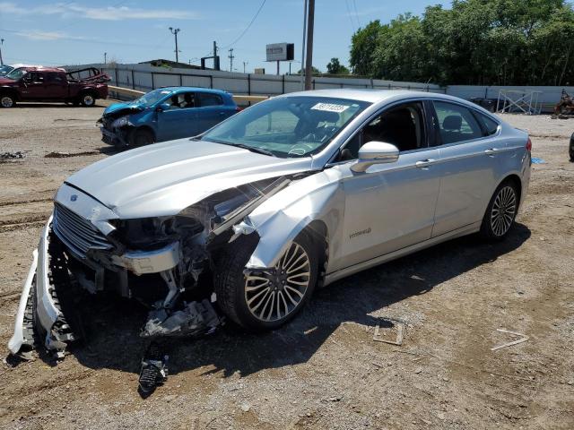 3FA6P0RU2JR242159 - 2018 FORD FUSION TITANIUM/PLATINUM HEV SILVER photo 1