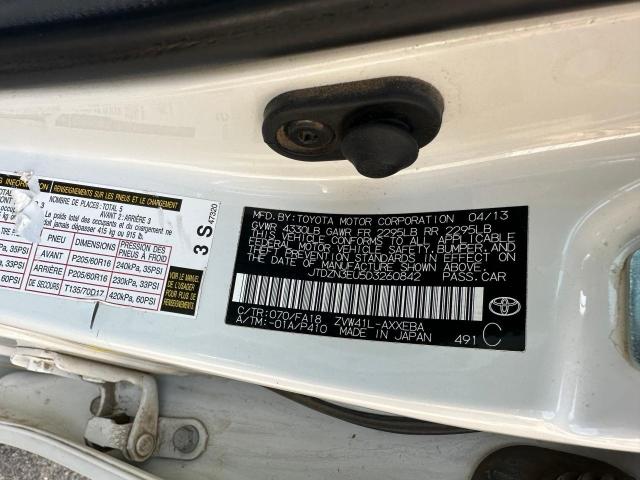 JTDZN3EU5D3260842 - 2013 TOYOTA PRIUS V WHITE photo 10