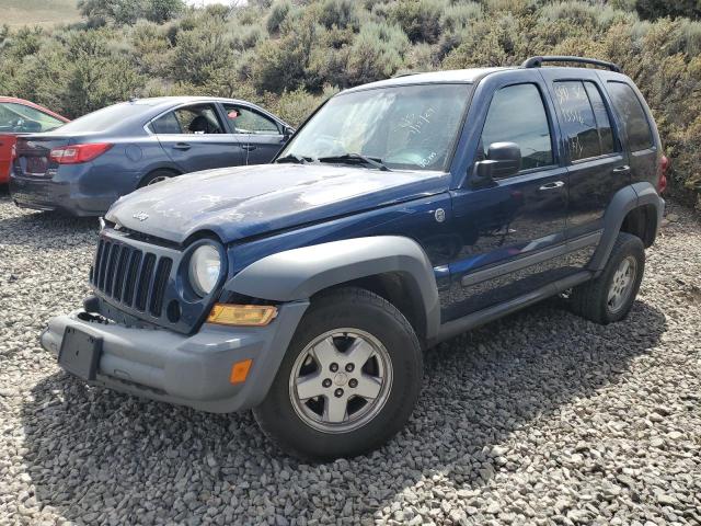 1J4GL48K75W658836 - 2005 JEEP LIBERTY SPORT BLUE photo 1