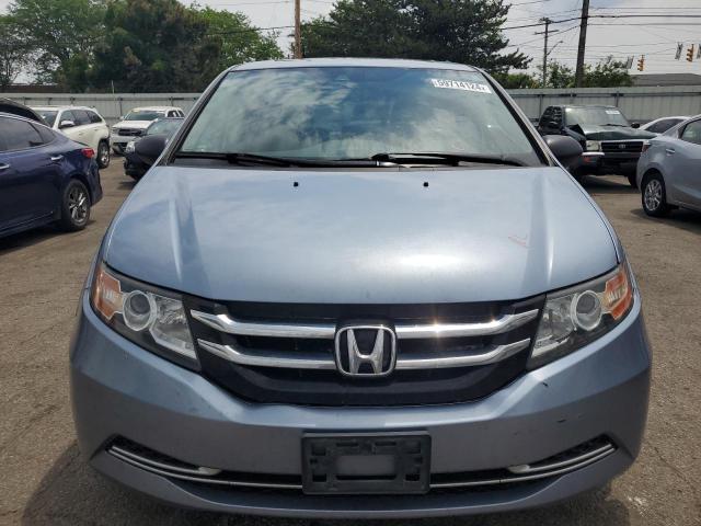 5FNRL5H61EB091907 - 2014 HONDA ODYSSEY EXL BLUE photo 5