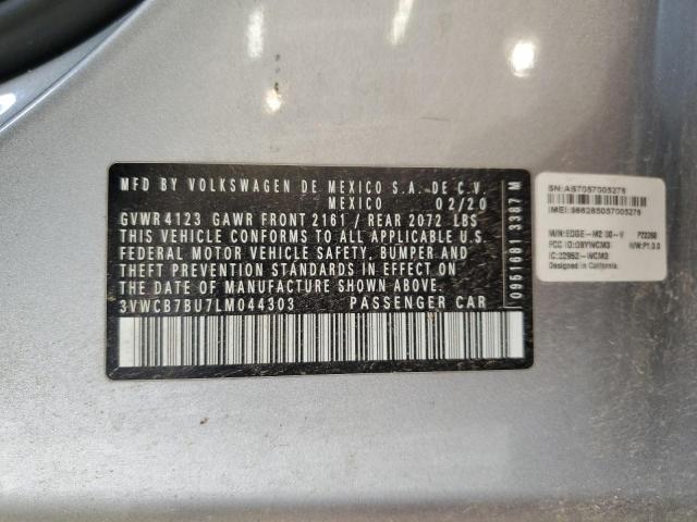 3VWCB7BU7LM044303 - 2020 VOLKSWAGEN JETTA S SILVER photo 12