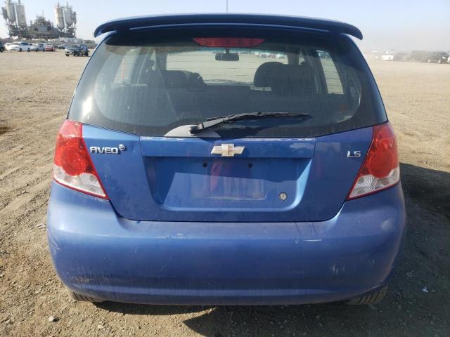 KL1TD66698B085296 - 2008 CHEVROLET AVEO BASE BLUE photo 6