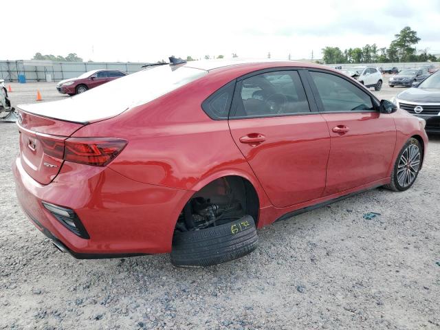 3KPF44AC7ME367148 - 2021 KIA FORTE GT RED photo 3