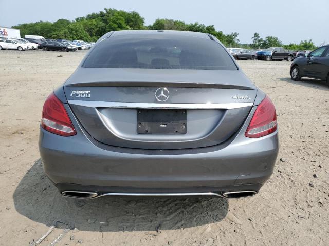55SWF4KB7JU247886 - 2018 MERCEDES-BENZ C 300 4MATIC GRAY photo 6