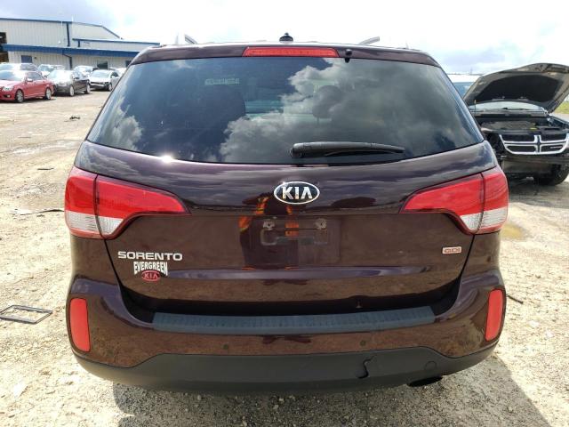 5XYKTDA66FG624897 - 2015 KIA SORENTO LX BURGUNDY photo 6