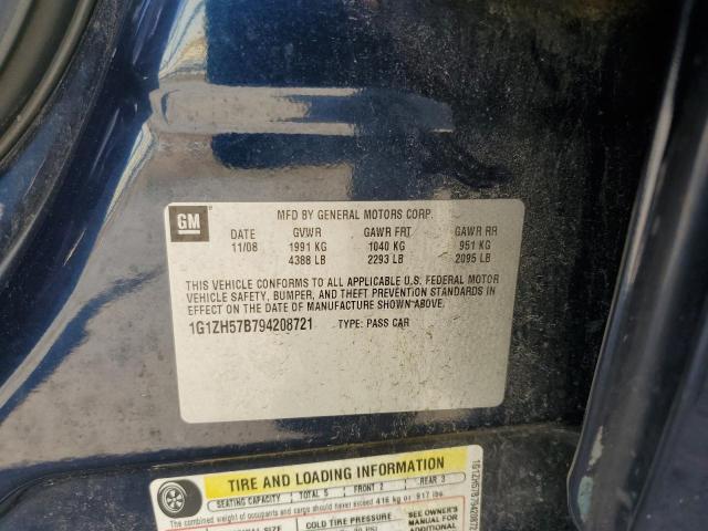 1G1ZH57B794208721 - 2009 CHEVROLET MALIBU 1LT 蓝色 照片 12