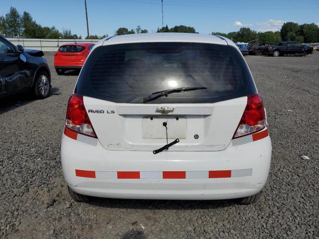 KL1TD62625B451150 - 2005 CHEVROLET AVEO BASE WHITE photo 6