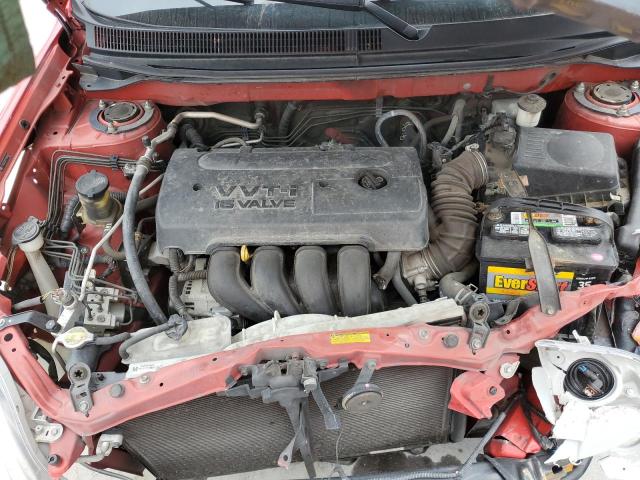 2T1KR32E67C686067 - 2007 TOYOTA COROLLA MA XR RED photo 11