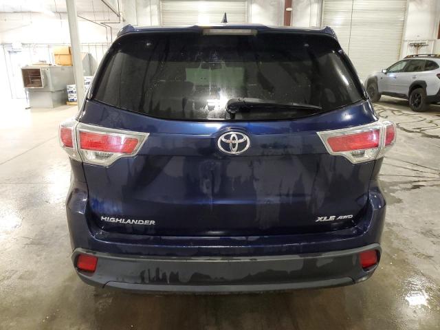 5TDJKRFH8GS233356 - 2016 TOYOTA HIGHLANDER XLE 蓝色 照片 6