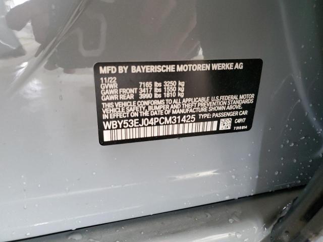 WBY53EJ04PCM31425 - 2023 BMW I7 XDRIVE60 SILVER photo 13