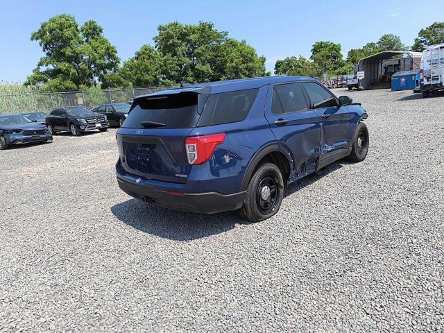 1FM5K8AB3MGB21709 - 2021 FORD EXPLORER POLICE INTERCEPTOR BLUE photo 4