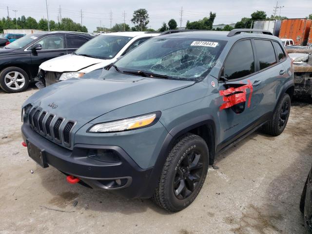 1C4PJMBS9EW201661 - 2014 JEEP CHEROKEE TRAILHAWK 灰色 照片 1