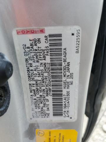 JTHBF30G420052612 - 2002 LEXUS ES 300 SILVER photo 12