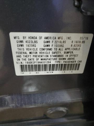 19UDE2F7XHA001294 - 2017 ACURA ILX PREMIUM TECH GRAY photo 13