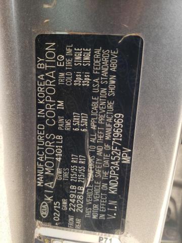 KNDJP3A52F7196969 - 2015 KIA SOUL + CHARCOAL photo 13