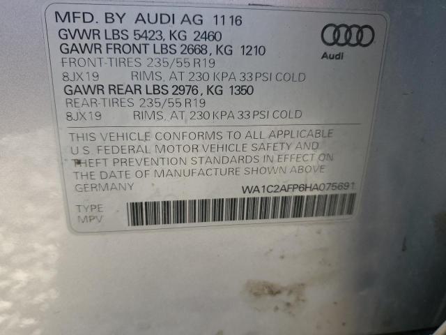 WA1C2AFP6HA075691 - 2017 AUDI Q5 PREMIUM Gümüş foto 14