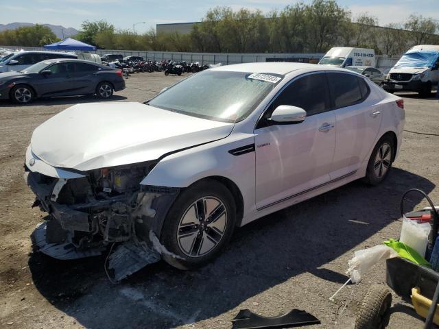 KNAGM4AD4D5043130 - 2013 KIA OPTIMA HYBRID WHITE photo 1