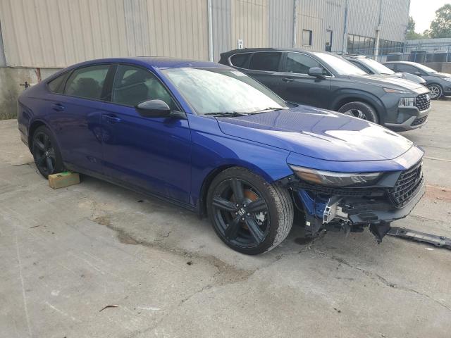 1HGCY2F71PA032404 - 2023 HONDA ACCORD HYBRID SPORT-L BLUE photo 4