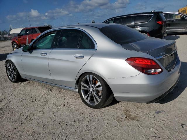 55SWF4JB7GU175775 - 2016 MERCEDES-BENZ C 300 SILVER photo 2