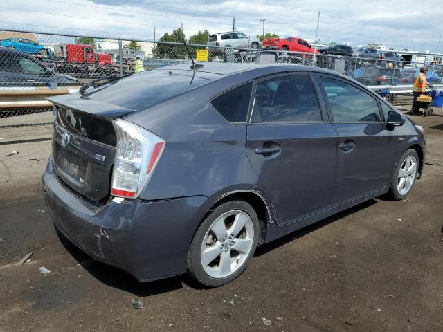 JTDKN3DUXB1431046 - 2011 TOYOTA PRIUS GRAY photo 3