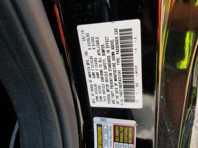 1HGCT1B82FA001541 - 2015 HONDA ACCORD EXL BLACK photo 12