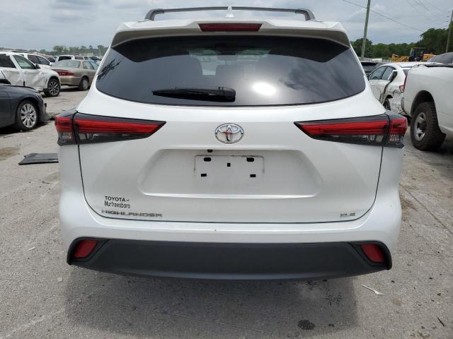 5TDGZRAH8NS098051 - 2022 TOYOTA HIGHLANDER XLE WHITE photo 6