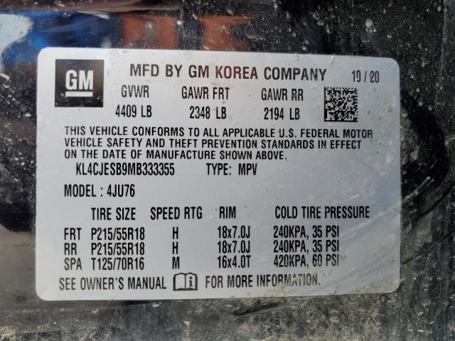 KL4CJESB9MB333355 - 2021 BUICK ENCORE PREFERRED BLUE photo 13