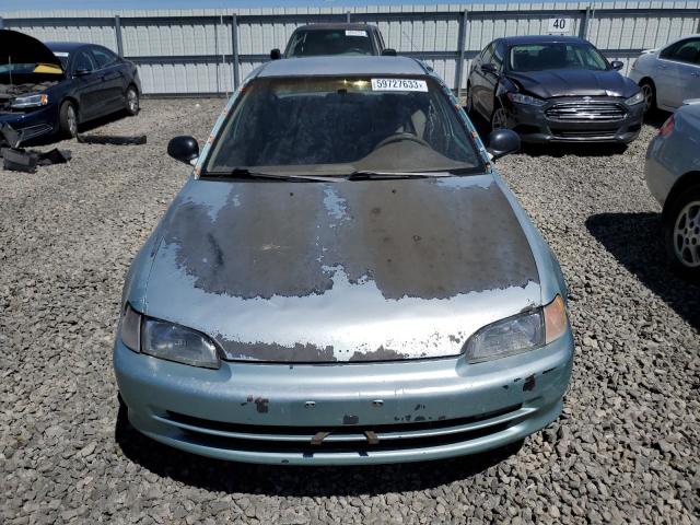 1HGEG8648NL057354 - 1992 HONDA CIVIC DX TEAL photo 5