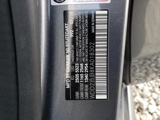 WDD2J5JB8KA018302 - 2019 MERCEDES-BENZ CLS 450 SILVER photo 12