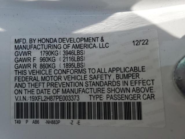 19XFL2H87PE003373 - 2023 HONDA CIVIC SPORT 白色 照片 13