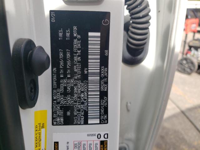 JTENU5JRXM5900512 - 2021 TOYOTA 4RUNNER SR5/SR5 PREMIUM WHITE photo 14