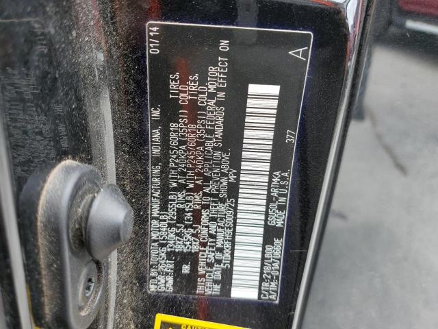 5TDKKRFH9ES009725 - 2014 TOYOTA HIGHLANDER XLE Qara foto 14