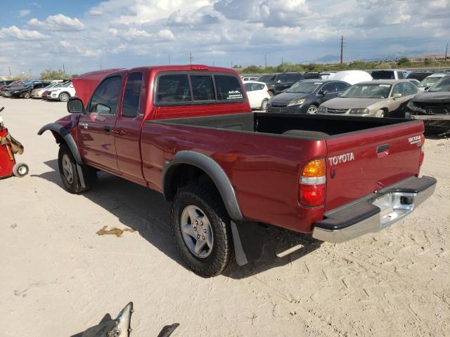 5TESN92N74Z367877 - 2004 TOYOTA TACOMA XTRACAB PRERUNNER წითელი ფოტო 2