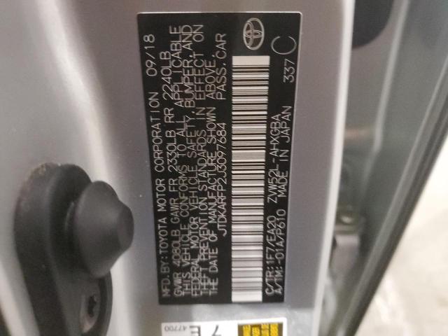 JTDKARFP2J3097684 - 2018 TOYOTA PRIUS PRIM SILVER photo 12