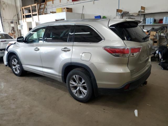 5TDJKRFH1FS216851 - 2015 TOYOTA HIGHLANDER XLE GOLD photo 2