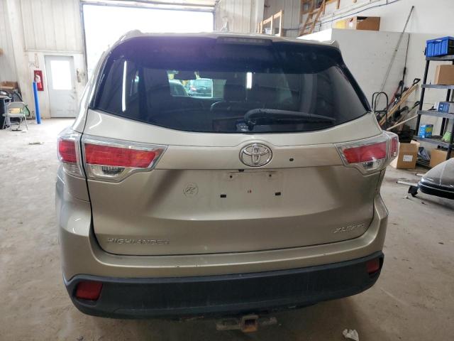 5TDJKRFH1FS216851 - 2015 TOYOTA HIGHLANDER XLE GOLD photo 6