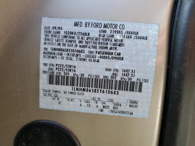 1LNHM86S85Y610683 - 2005 LINCOLN LS 米色 照片 12