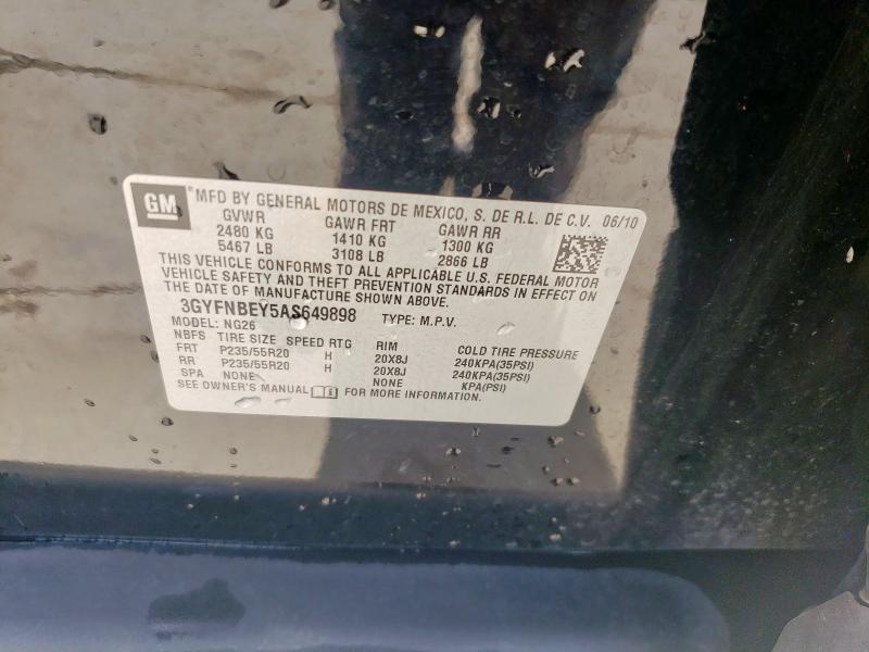 3GYFNBEY5AS649898 - 2010 CADILLAC SRX PERFORMANCE COLLECTION Czarny zdjęcie 14