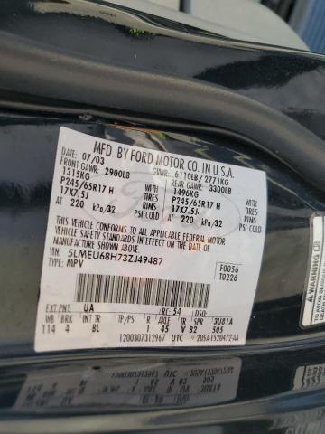 5LMEU68H73ZJ49487 - 2003 LINCOLN AVIATOR 黑色 照片 13