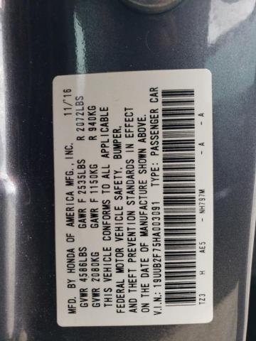 19UUB2F75HA003091 - 2017 ACURA TLX ADVANCE 灰色 照片 12