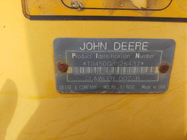 T0450GH826437 - 2007 JOHN DEERE OTHER YELLOW photo 10