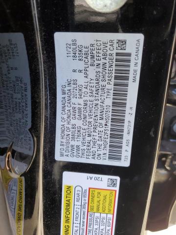 2HGFE2F51PH507510 - 2023 HONDA CIVIC SPORT შავი ფოტო 13