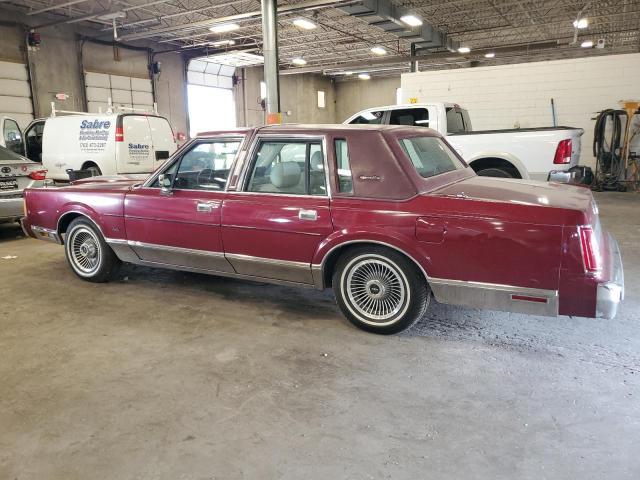 1LNBM82F3KY610276 - 1989 LINCOLN TOWN CAR SIGNATURE RED photo 2