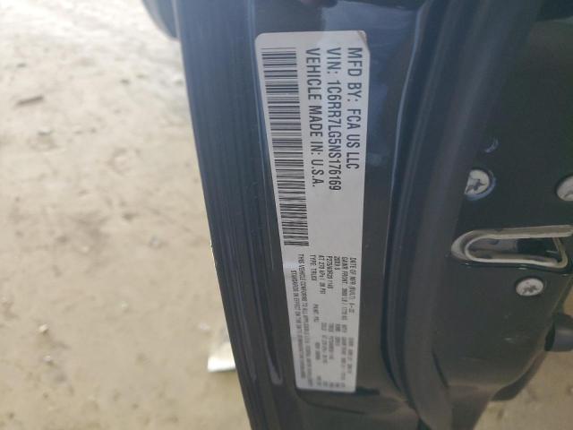 1C6RR7LG5NS176169 - 2022 RAM 1500 CLASS SLT 黑色 照片 12