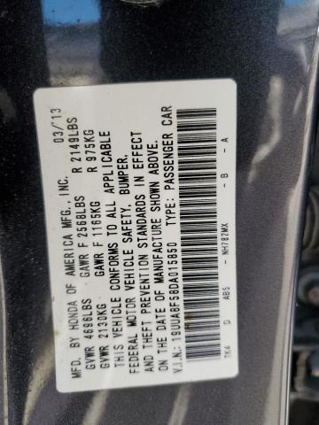 19UUA8F58DA015850 - 2013 ACURA TL TECH GRAY photo 12