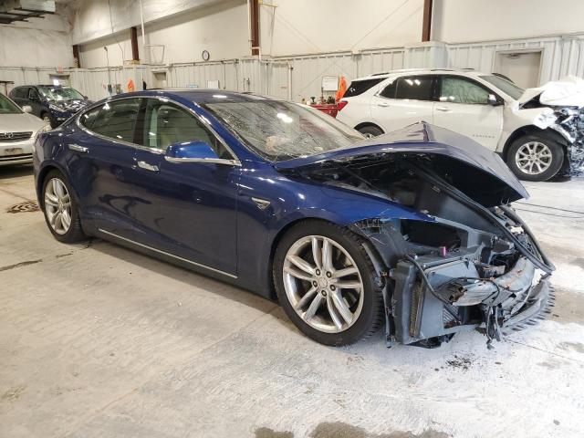 5YJSA1E27FF111550 - 2015 TESLA MODEL S BLUE photo 4