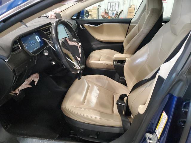 5YJSA1E27FF111550 - 2015 TESLA MODEL S BLUE photo 7