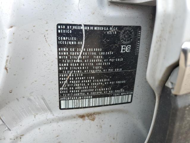 3VV2B7AXXJM139608 - 2018 VOLKSWAGEN TIGUAN SE Күміс фото 13