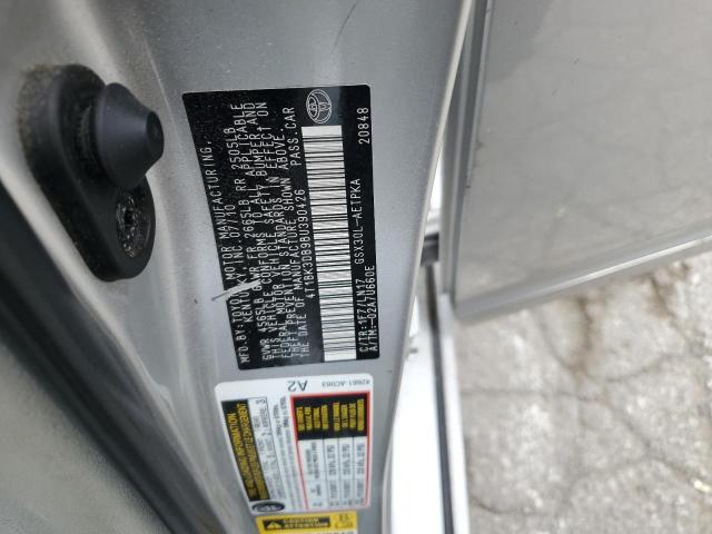 4T1BK3DB9BU390426 - 2011 TOYOTA AVALON BASE 银色 照片 12